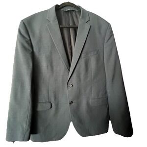 46 R Jos A Bank Traveler Academia 46R Blue 100% Wool Men Suit Micro Houndstooth